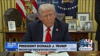 TRUMP SIGNS EOS IN THE OVAL OFFICE