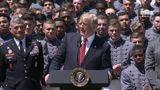 President Trump Presents the Commander in Chief Trophy to the U.S. Military Academy Football Team