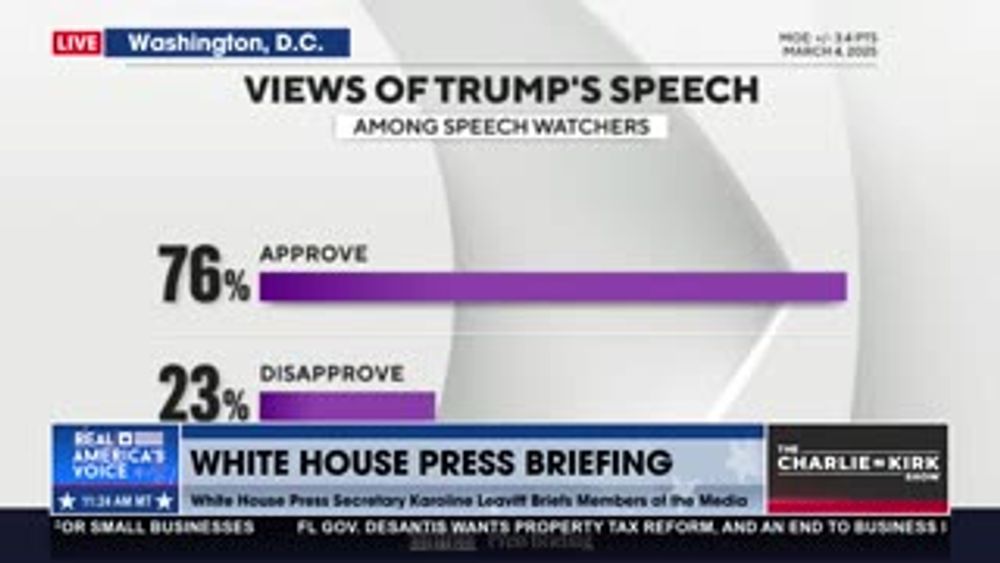 A HISTORIC SPEECH: 76% OF AMERICANS APPROVE OF PRESIDENT TRUMP