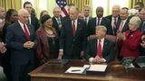 President Trump participates in a signing ceremony for S. 756 and H.R. 6964