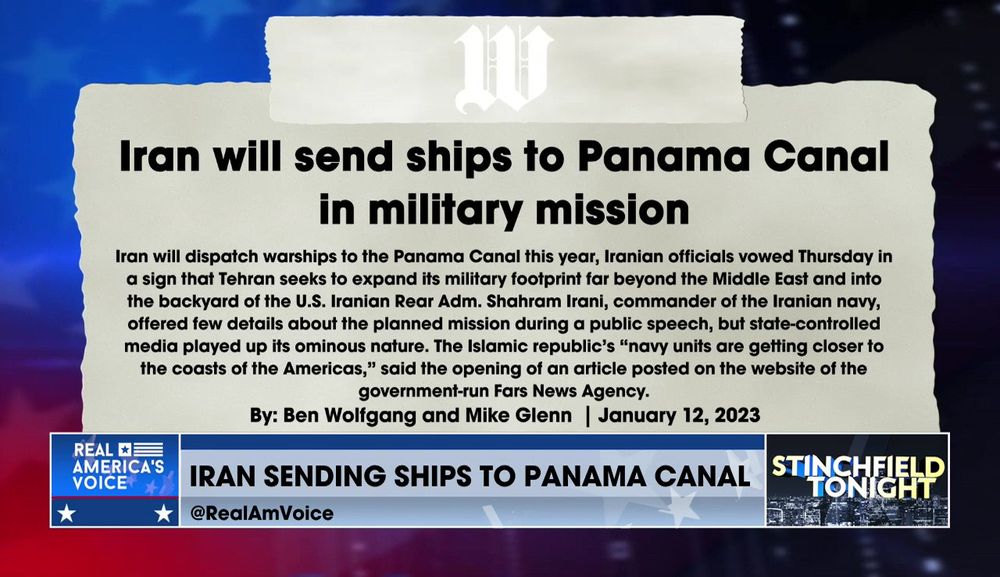 IRAN SENDS WARSHIPS TO PANAMA
